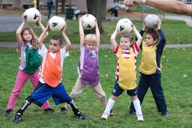 This is a picture of children playing soccer.