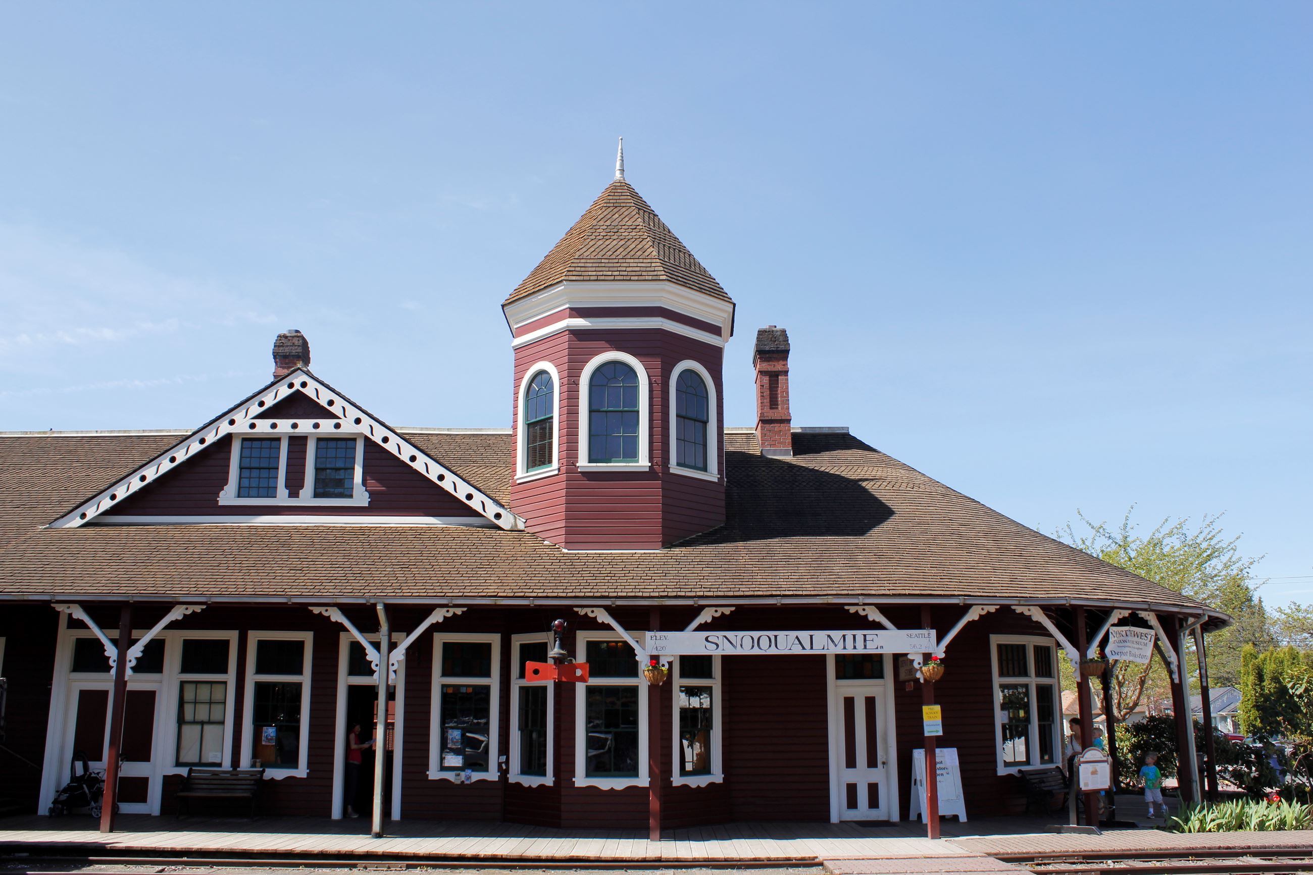 This is a picture of the Historic Snoqualmie Train Depot.
