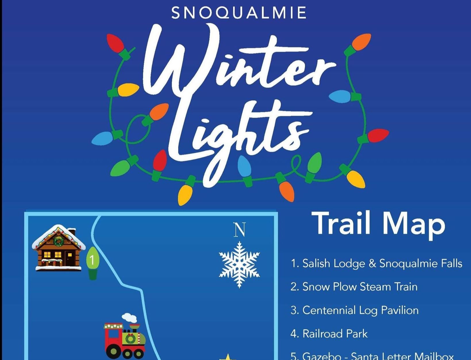 2019 Snoqualmie Winter Lights Trail Map
