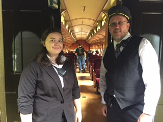 This is a picture of volunteers at the Railway History Center.