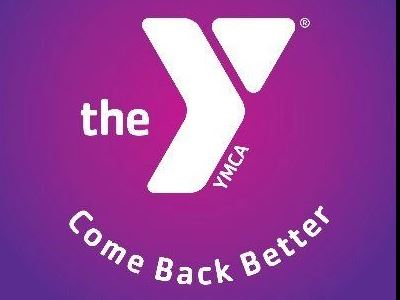 This is an image of a white Y in a purple box for the YMCA