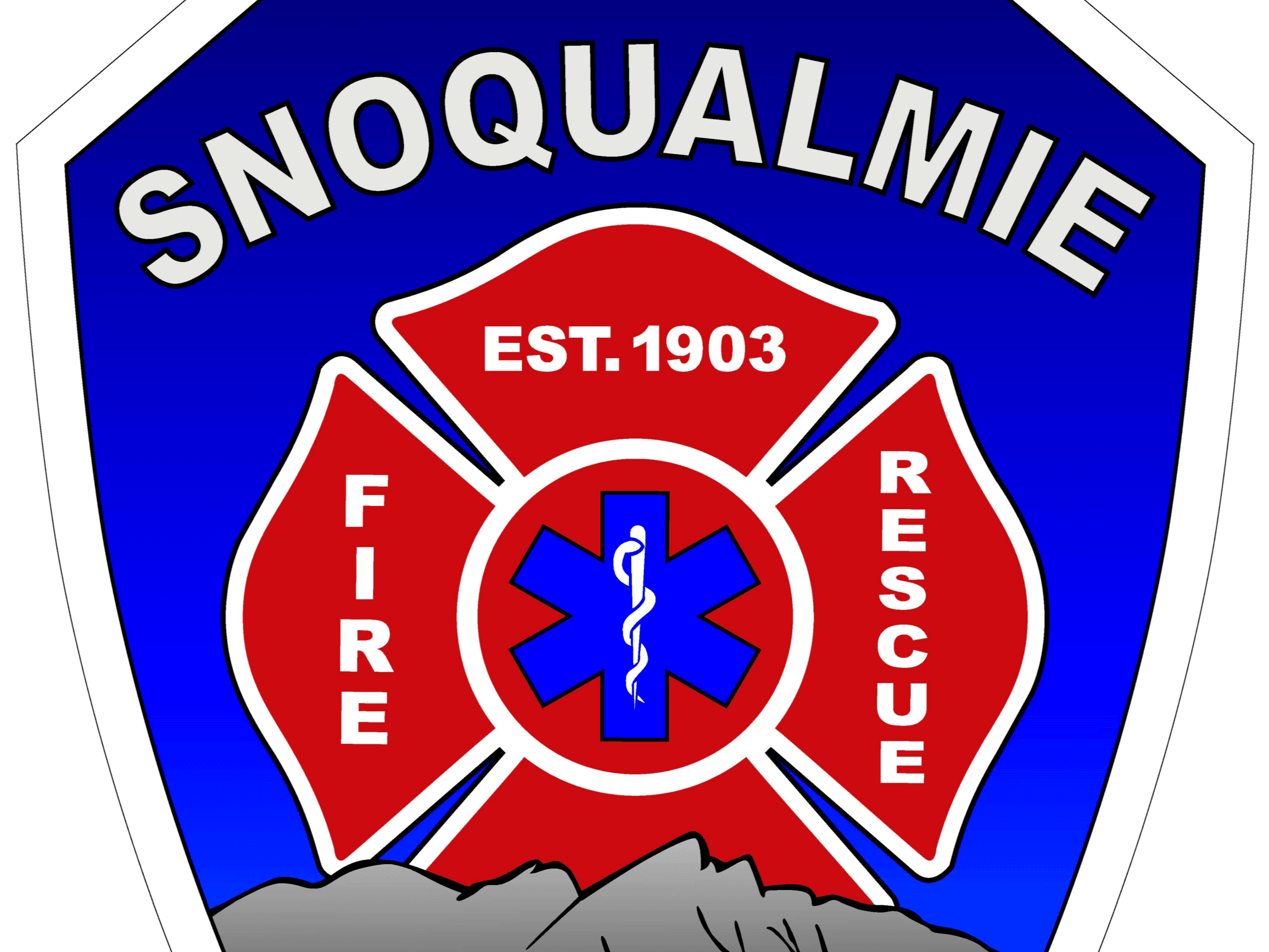 This is the logo showing the Snoqualmie Fire Department uniform patch.