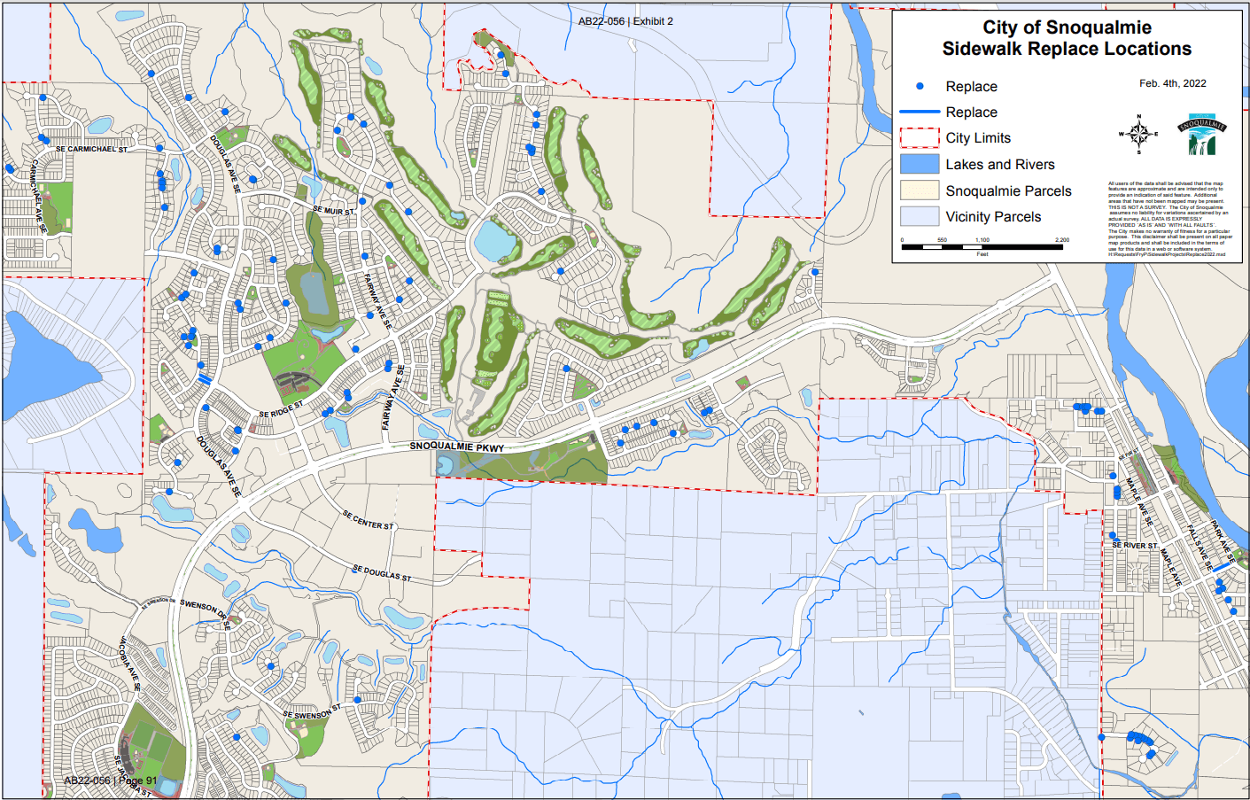Sidewalk Replace Locations