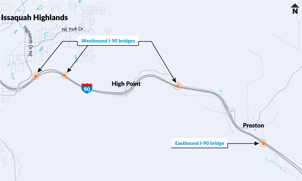 I-90-Issaquah-area-bridge-work