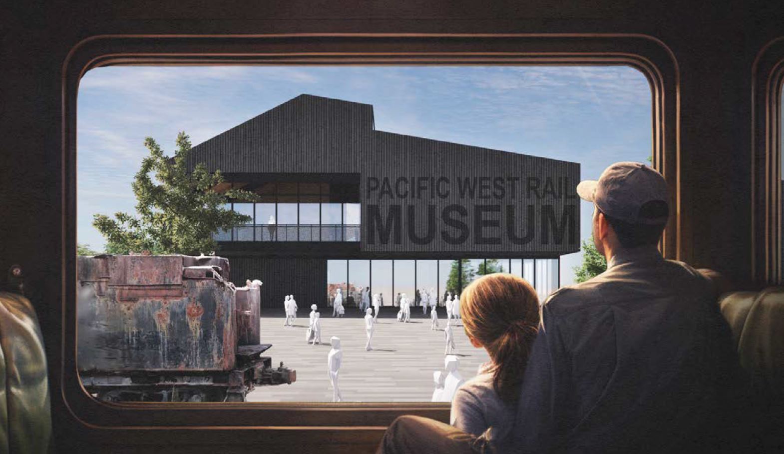 Model Train Museum Conceptual Image Front View from Train Car2