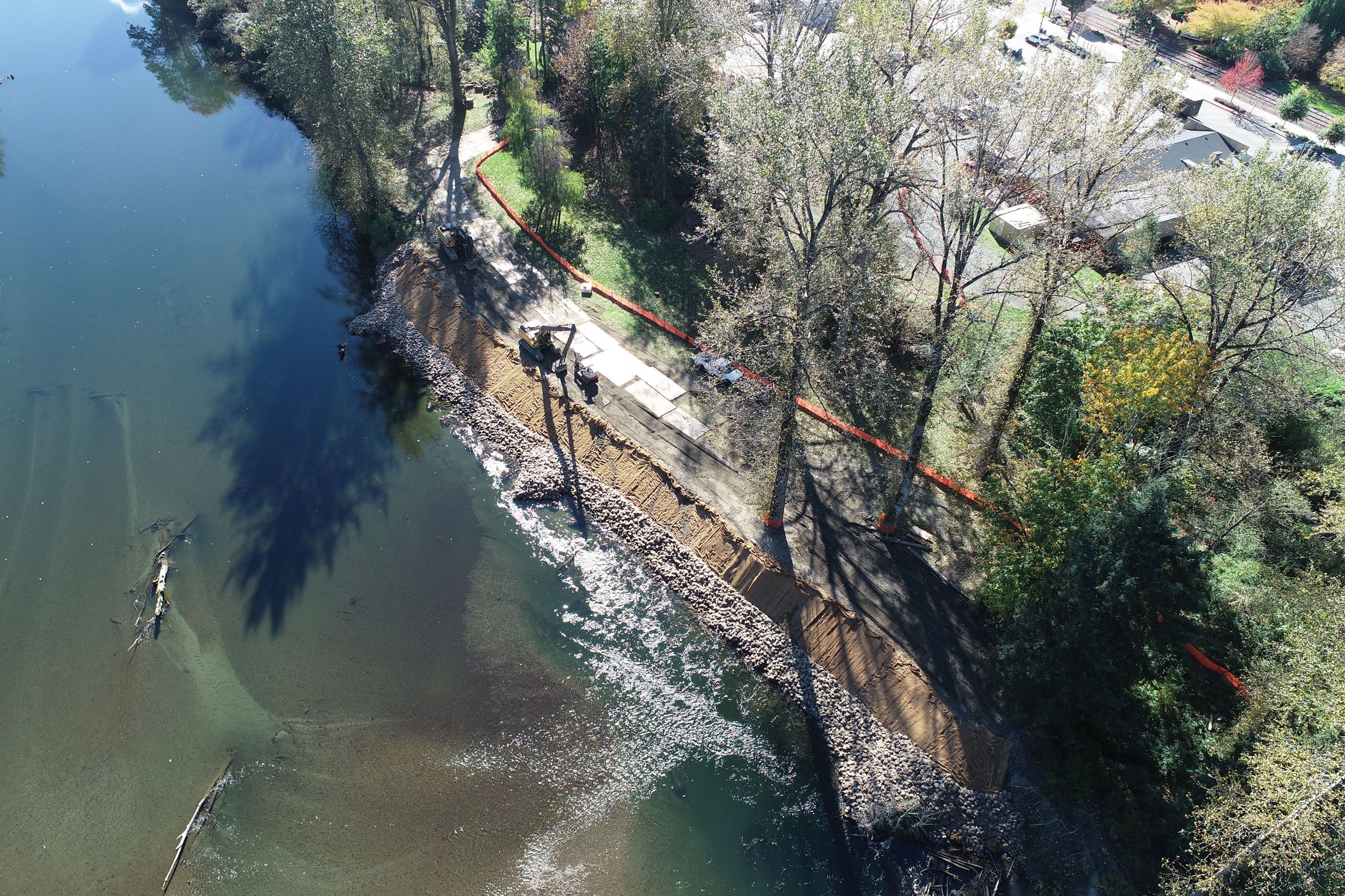 Snady Cove Park Riverbank Restoration Project Aerial Fall 2023