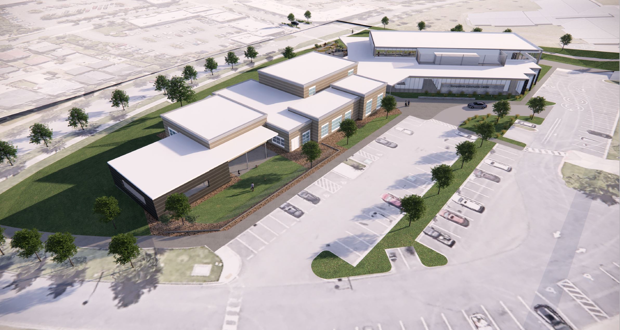 CCE Aerial SW View with parking lot