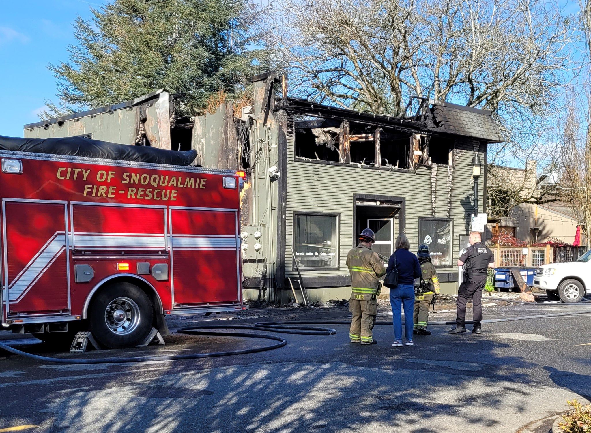 fire scene downtown snoqualmie