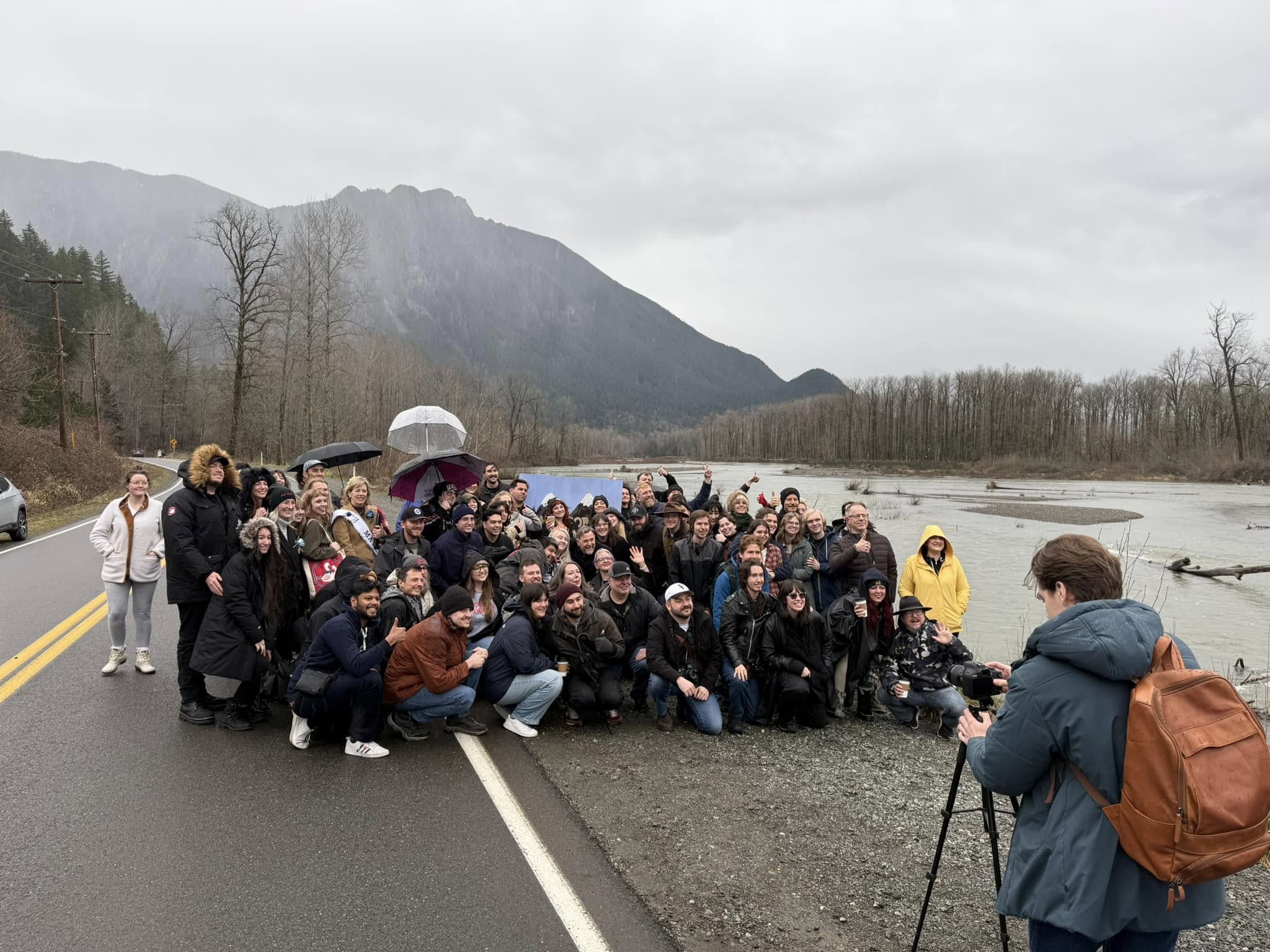 Twin Peaks Group Shot at Twin Peaks Sign