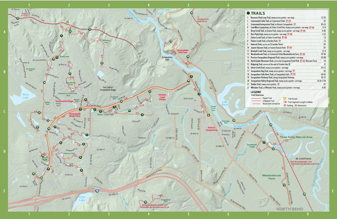 Snoqualmie Trails Map
