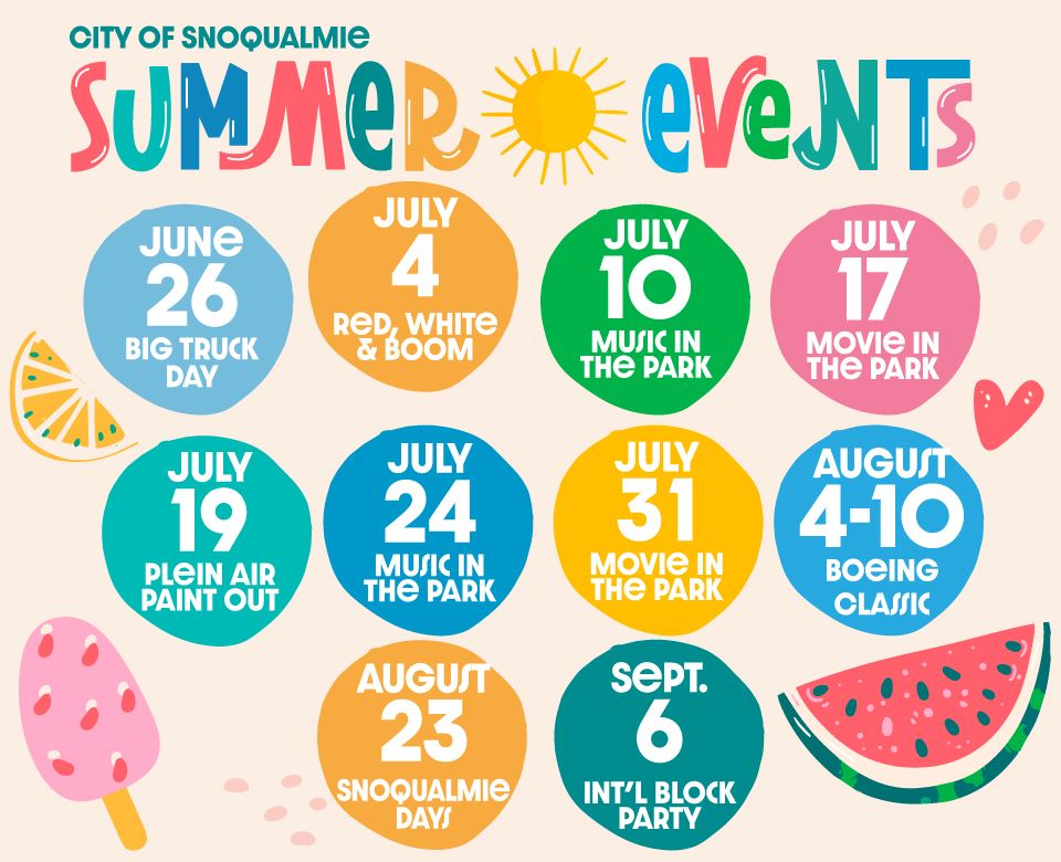 2025 Summer Events in Snoqualmie
