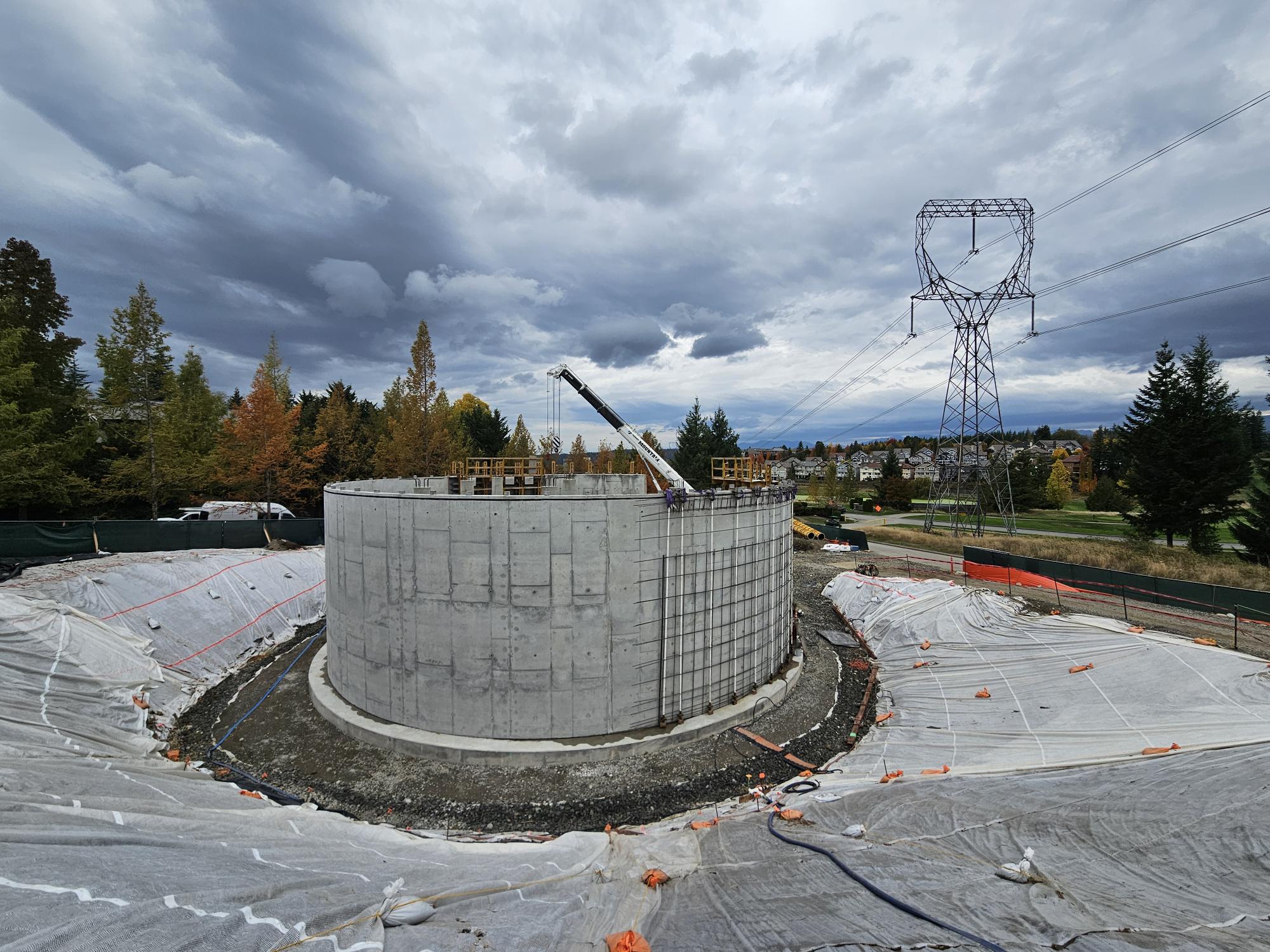 Reclaimed Water System Improvements Project Reservoir Progress Oct. 2025 